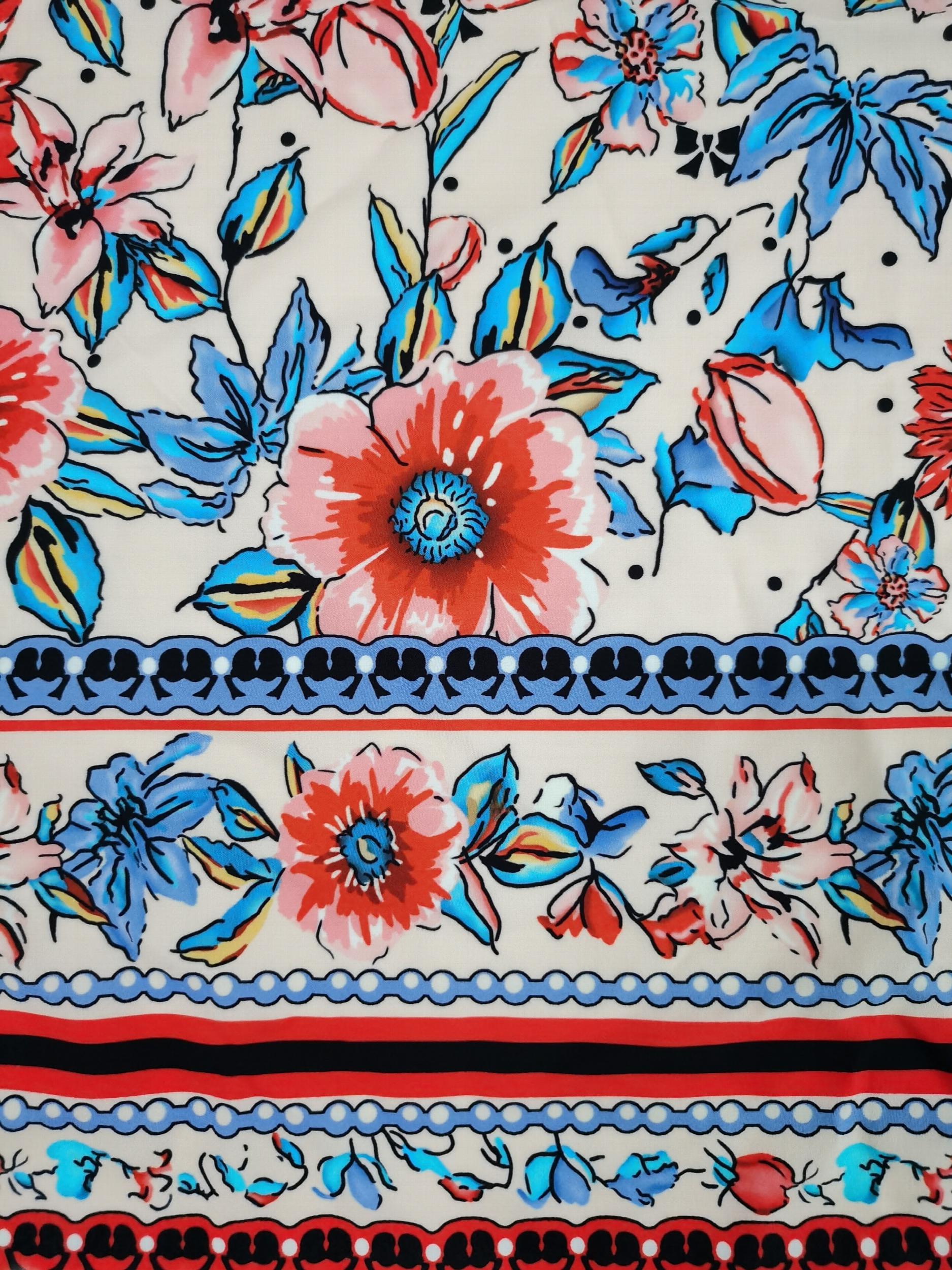 Boho Shorts Women's Plus Floral Print High Rise Waist Band
