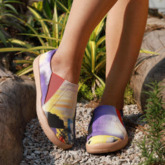 Women's Multicolor Printed Flat Slip On Canvas Shoes Casual Light Travel Shoes