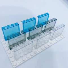 15pcs Clear Panel Transparent Wall Bricks Building Blocks