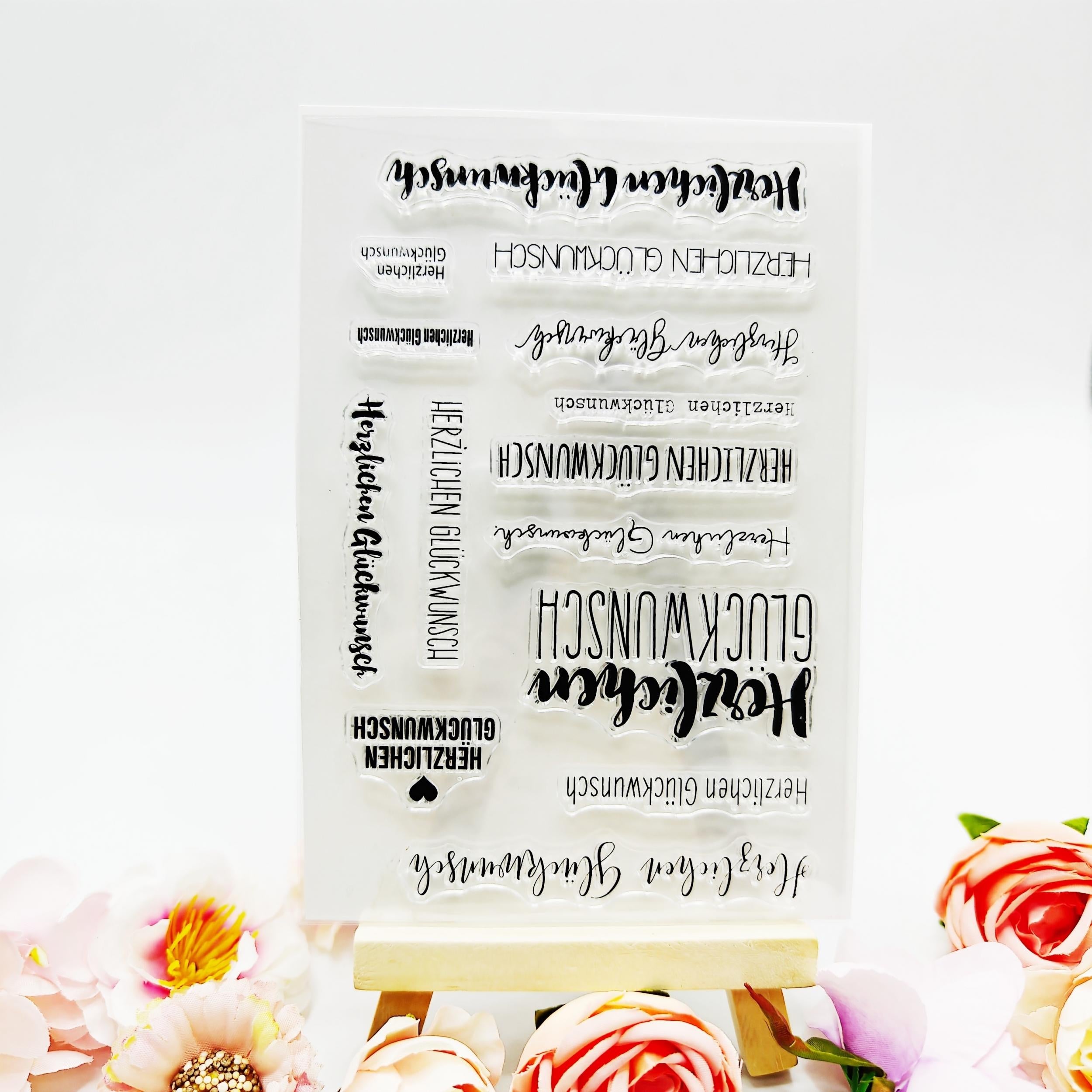 Birthday Seal Stamp DIY Silicone Transparent Gift 16 x 10cm