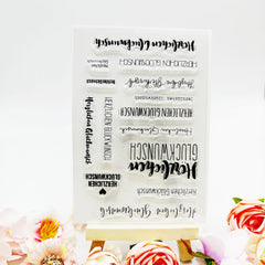 Birthday Seal Stamp DIY Silicone Transparent Gift 16 x 10cm