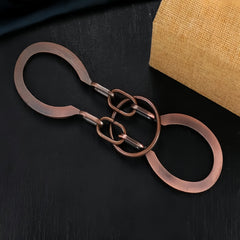 Round Copper Antique Puzzle Lock Classic Metal Brain Teaser Toy Adult Disassembl
