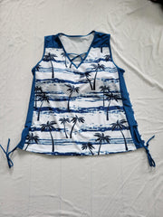 Coconut Tree Print Tankini Set