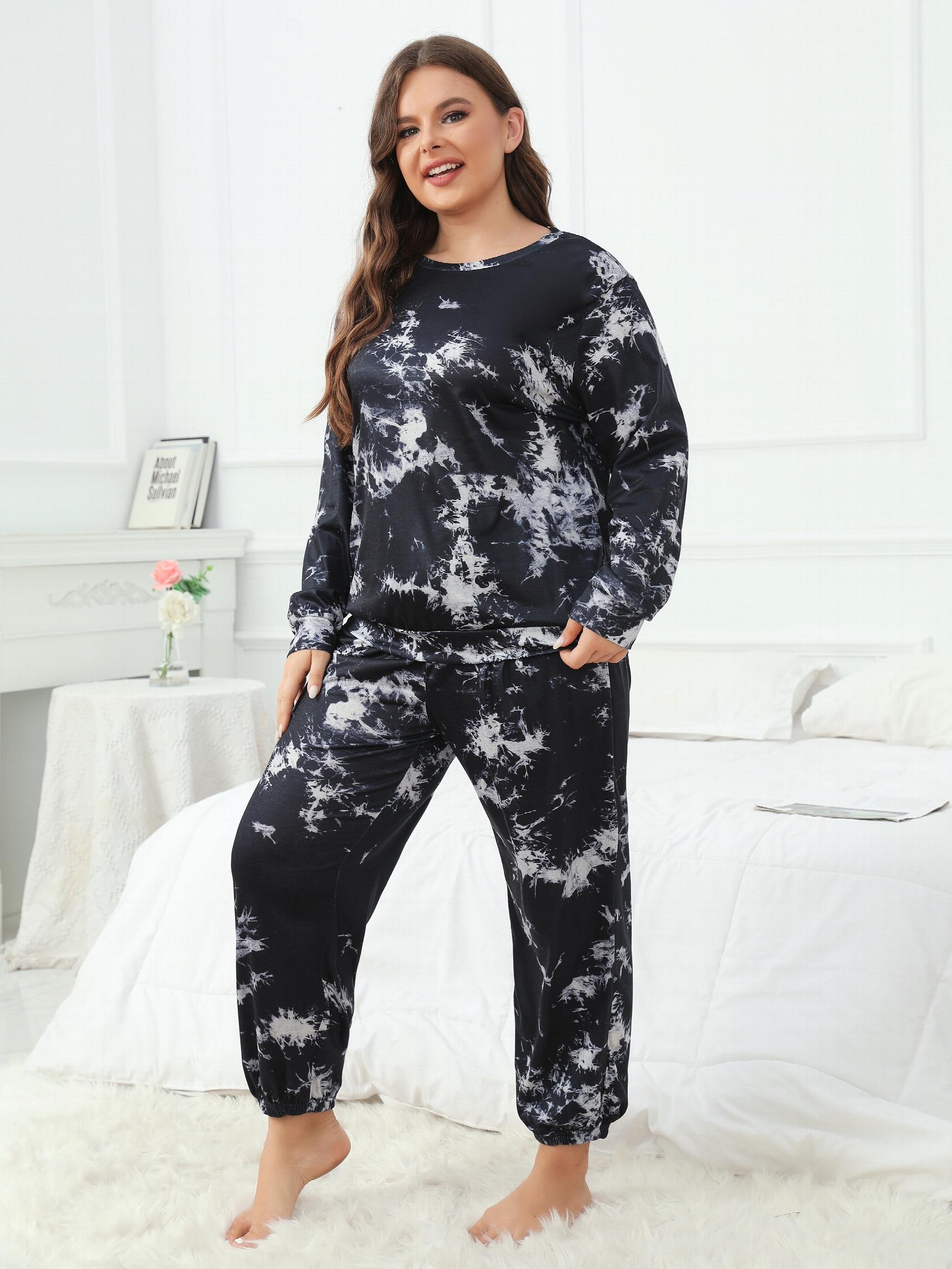 Tie Dye Lounge Set Women's Pajama Two Piece Set