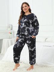 Tie Dye Lounge Set Women's Pajama Two Piece Set