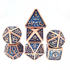 7pcs Dragon Scale Metal Polyhedral Dices for RPG Board Game