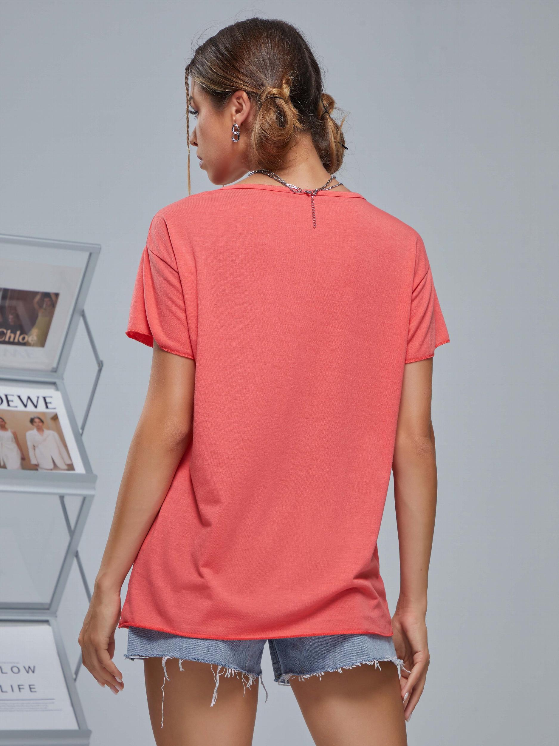 Women's Cattle Graphic Short Sleeved Sports T-shirt