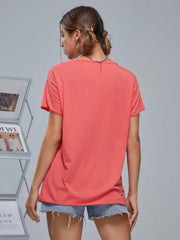 Women's Cattle Graphic Short Sleeved Sports T-shirt