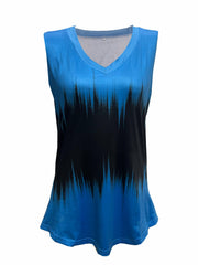 Colorblock V-Neck Tie Dye Tank Top