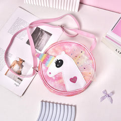 Kids' Unicorn Sequin Messenger Bag PU Waterproof Lightweight Crossbody