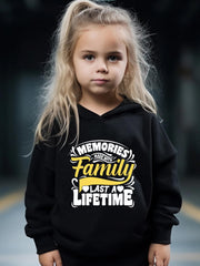 Family Last A Life Time Pattern Long Sleeve Hooded Sweatshirt