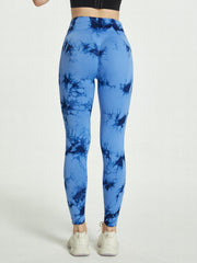 Tie Dye High Strech Sports Leggings High Waist Yoga Running Tight Pants