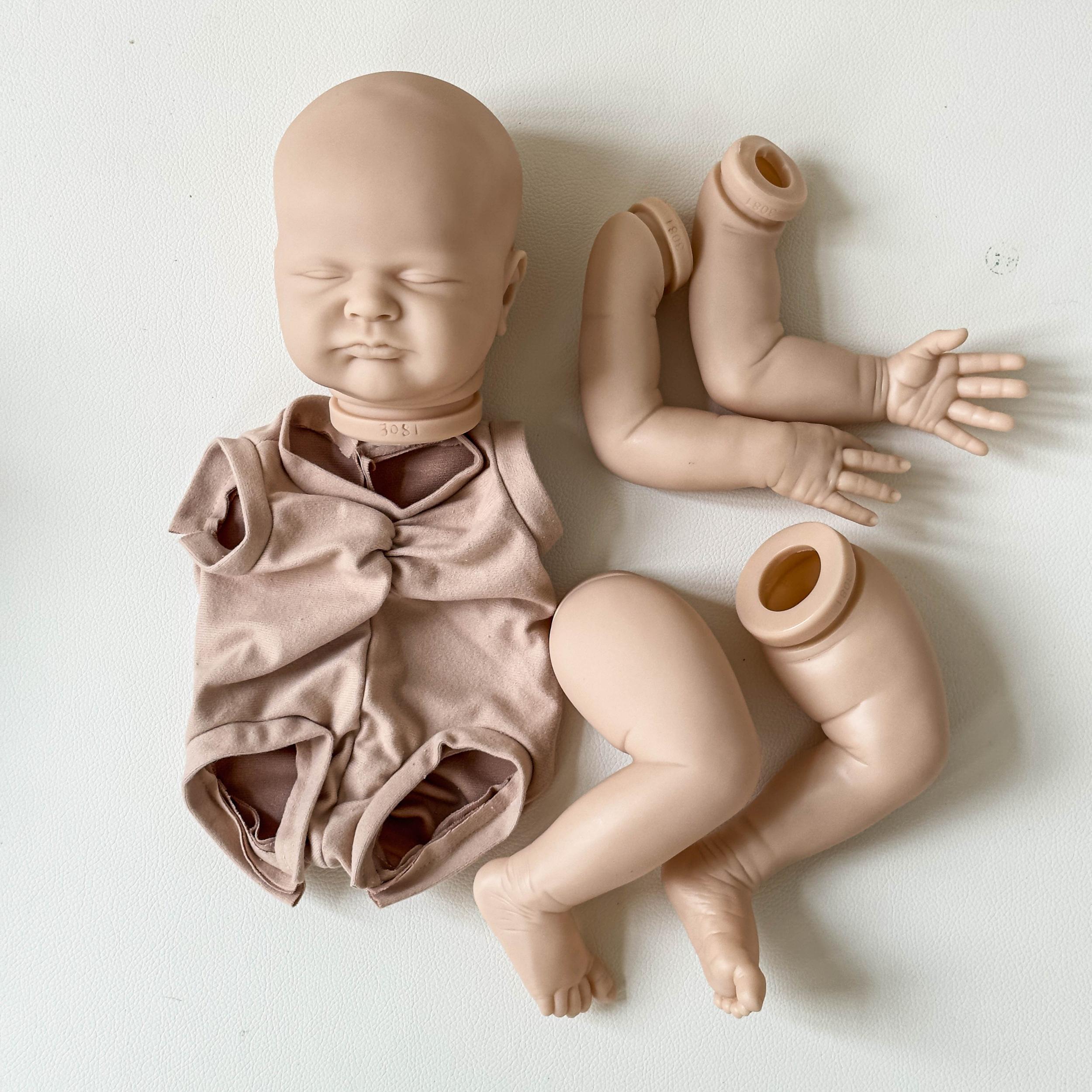 19 Inch Unpainted DIY Reborn Doll Kit With Cloth Body