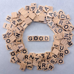 Wooden Letter Blocks for Word Games Pack of 144 or 720pcs