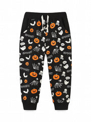 Excavator Print Boys Sweatpants Quick dry Jogger Pants Kids Clothing