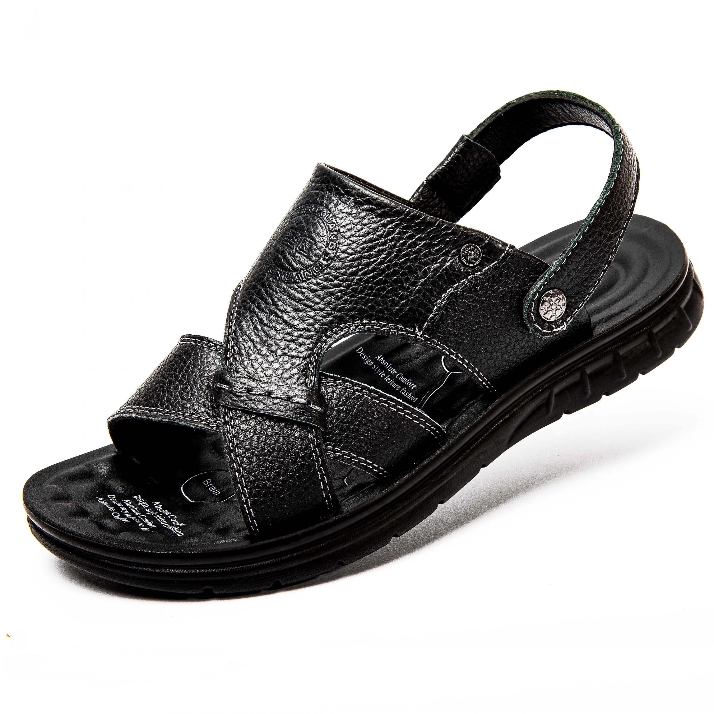 Men's Open Toe Hook Loop Sandals Non Slip Beach Shoes Summer