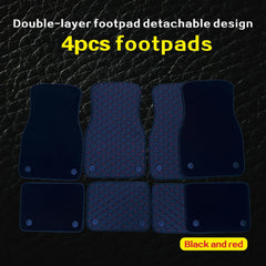 4pcs Universal Waterproof Car Foot Pads & Full Set Car Carpet