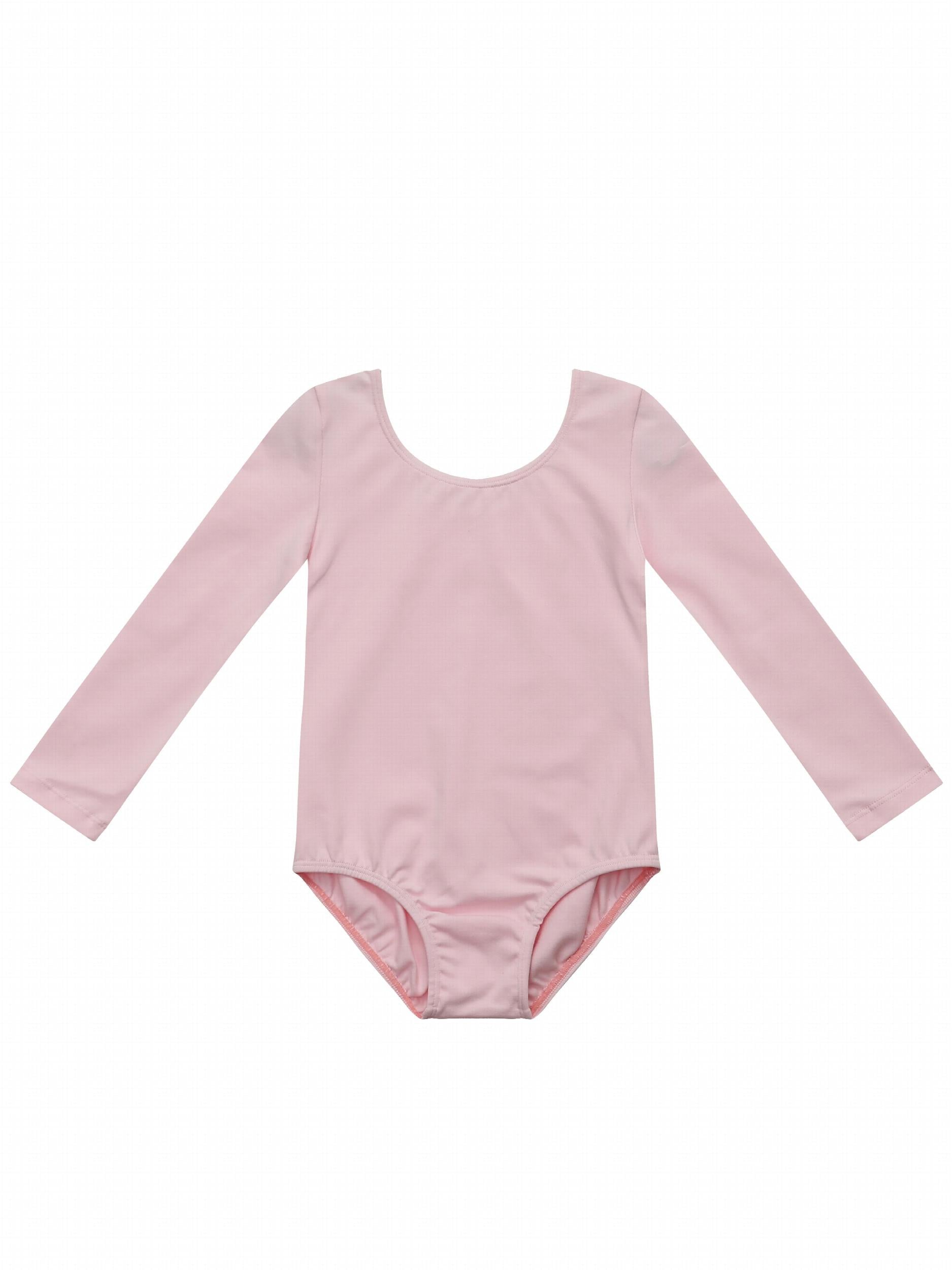 Girls Long Sleeve Bodysuit Leotards Ballet Dance Gymnastics Outfit