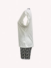 Casual Poker Q Print Two Piece Set
