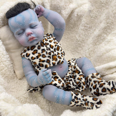 Fairy Boy Reborn Doll with Leopard Outfit & Accessories