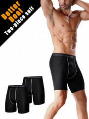 Men's Quick Drying Compression Sports Boxers Athletic Shorts