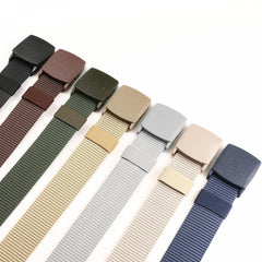 Outdoor Military Belt Plastic Buckle Nylon Canvas Belt