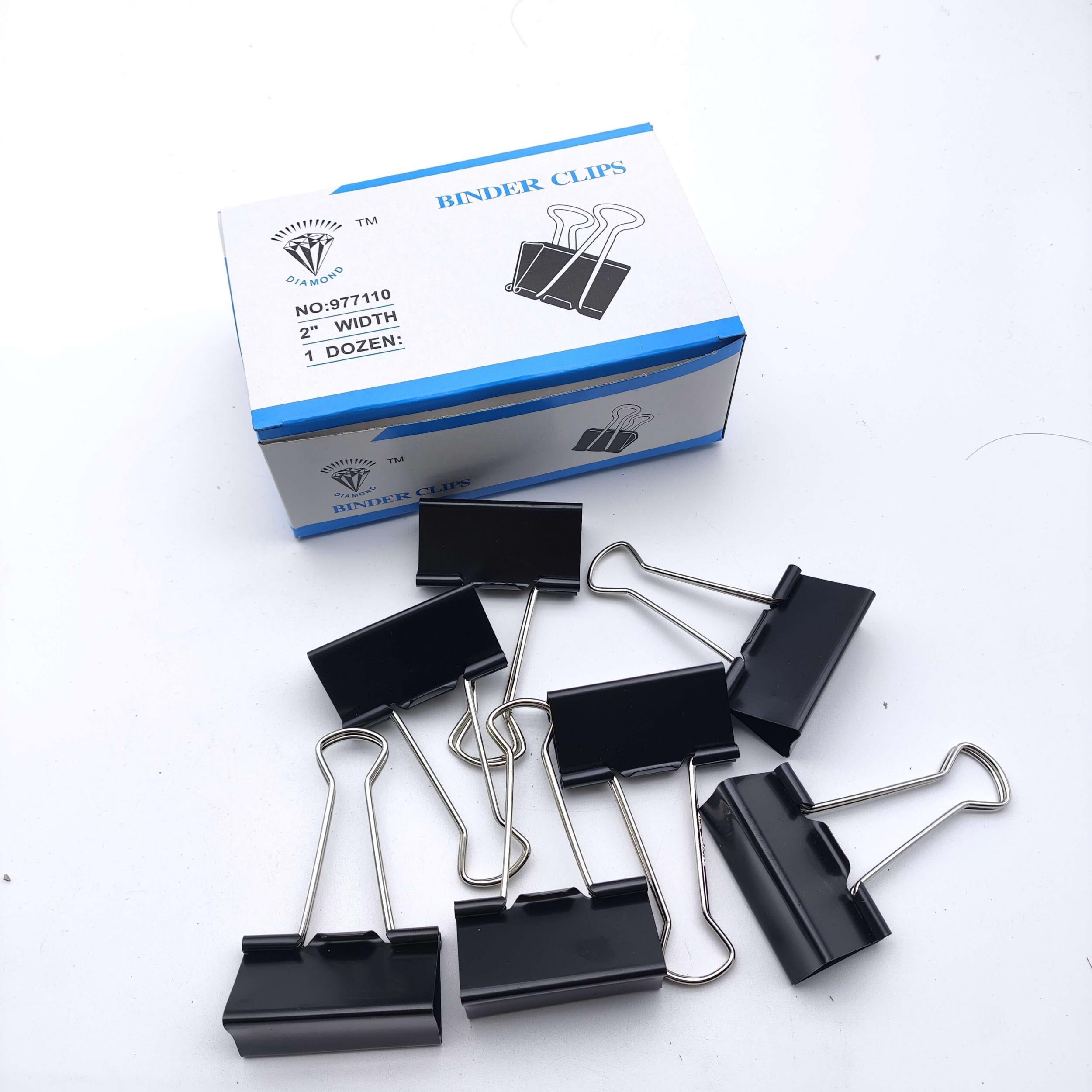 12 Pcs Box Large Binder Clips Big Paper Clamps Clips Office Supplies