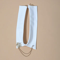 Rhinestone Crown Chain Detachable Shirt False Collar