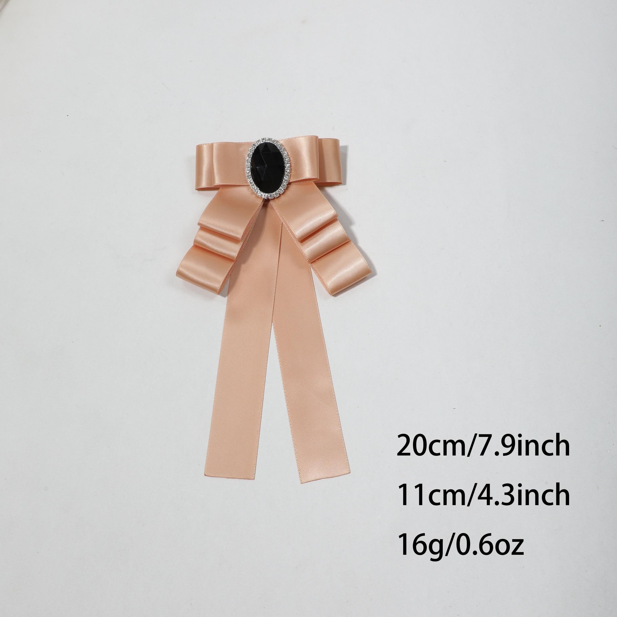 Khaki Layer Bow Tie with Rhinestone Inlay for Party Prom Dress