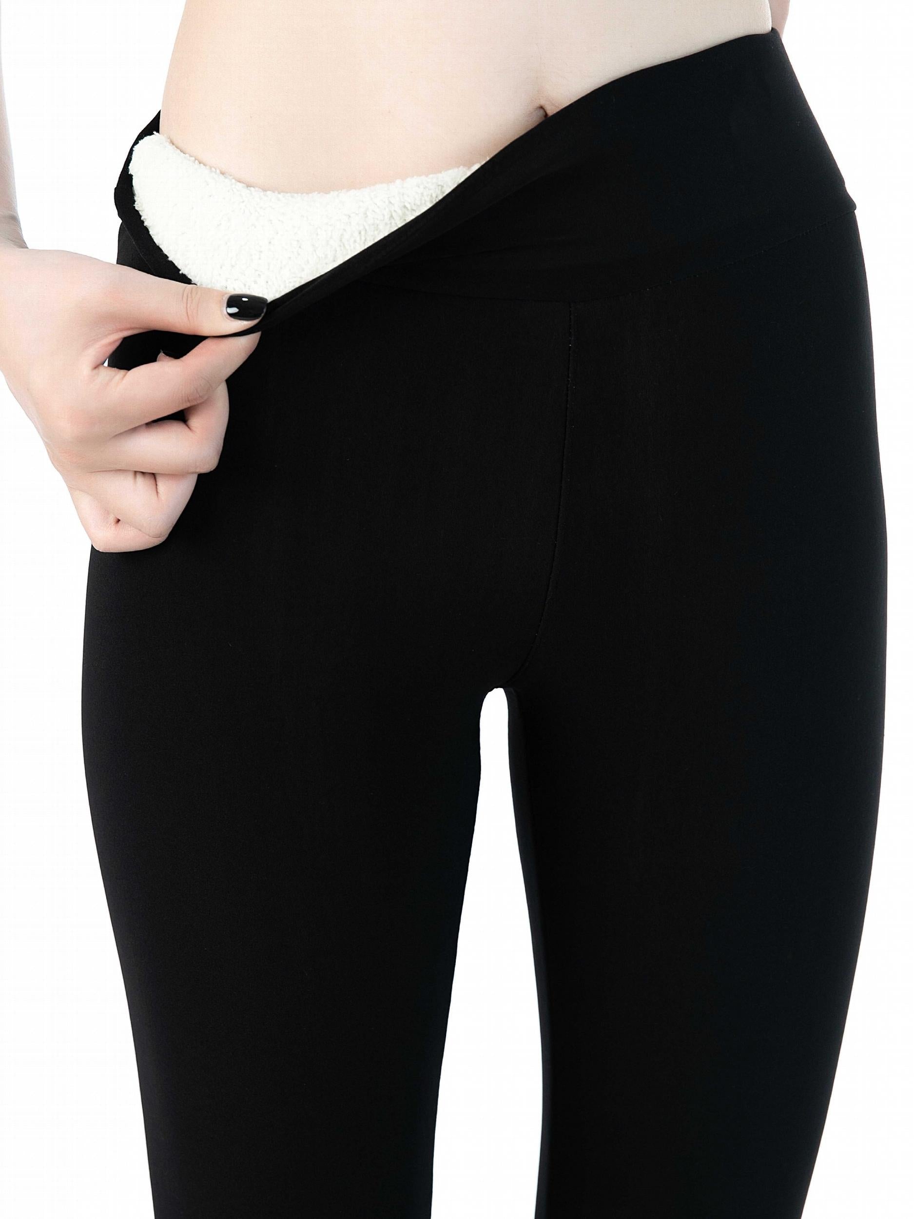 Plush Lined Shaping Pants Tummy Control Elastic Slimmer Thermal