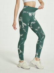 Tie Dye Slim Fit Leggings High Waist Yoga Workout Running Pants