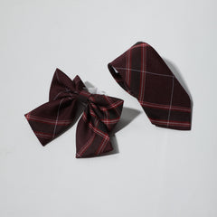 Red Striped Bow Tie Classic Neck Tie College Style Adjustable Bow Tie