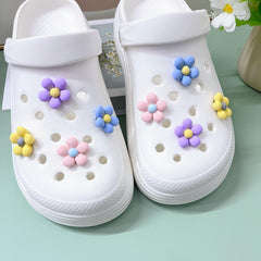 8pcs Flowers Charms for Sandals Girls Women Decoration