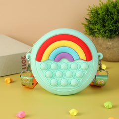 Silicone Rainbow Shoulder Bag Compression Bubble Bag