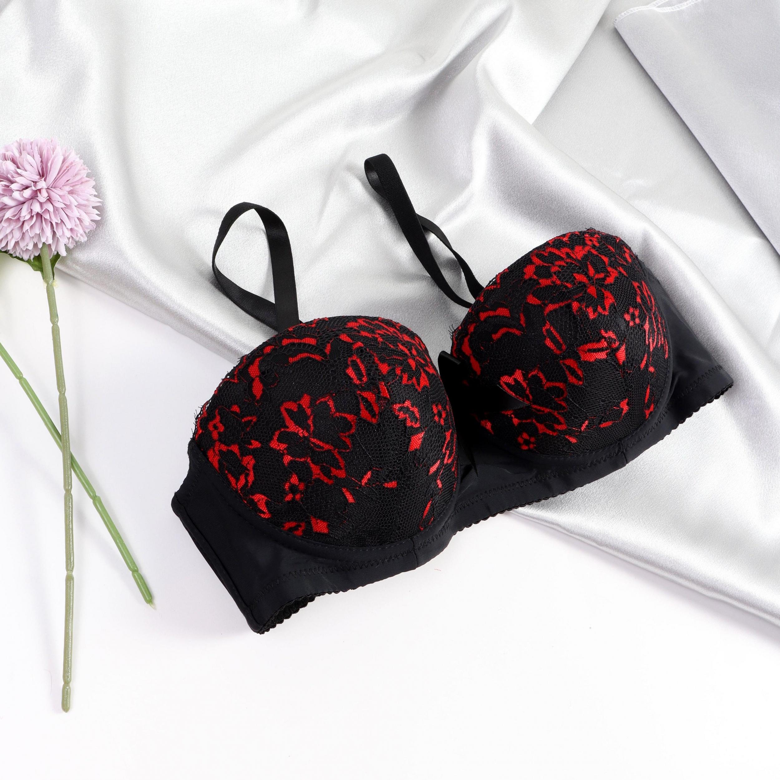 Lace Push Up Bra Comfy & Breathable Bow Tie Lingerie