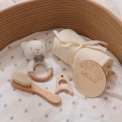 Handwoven Children's Baptism Set Organic Bamboo Bath Towel