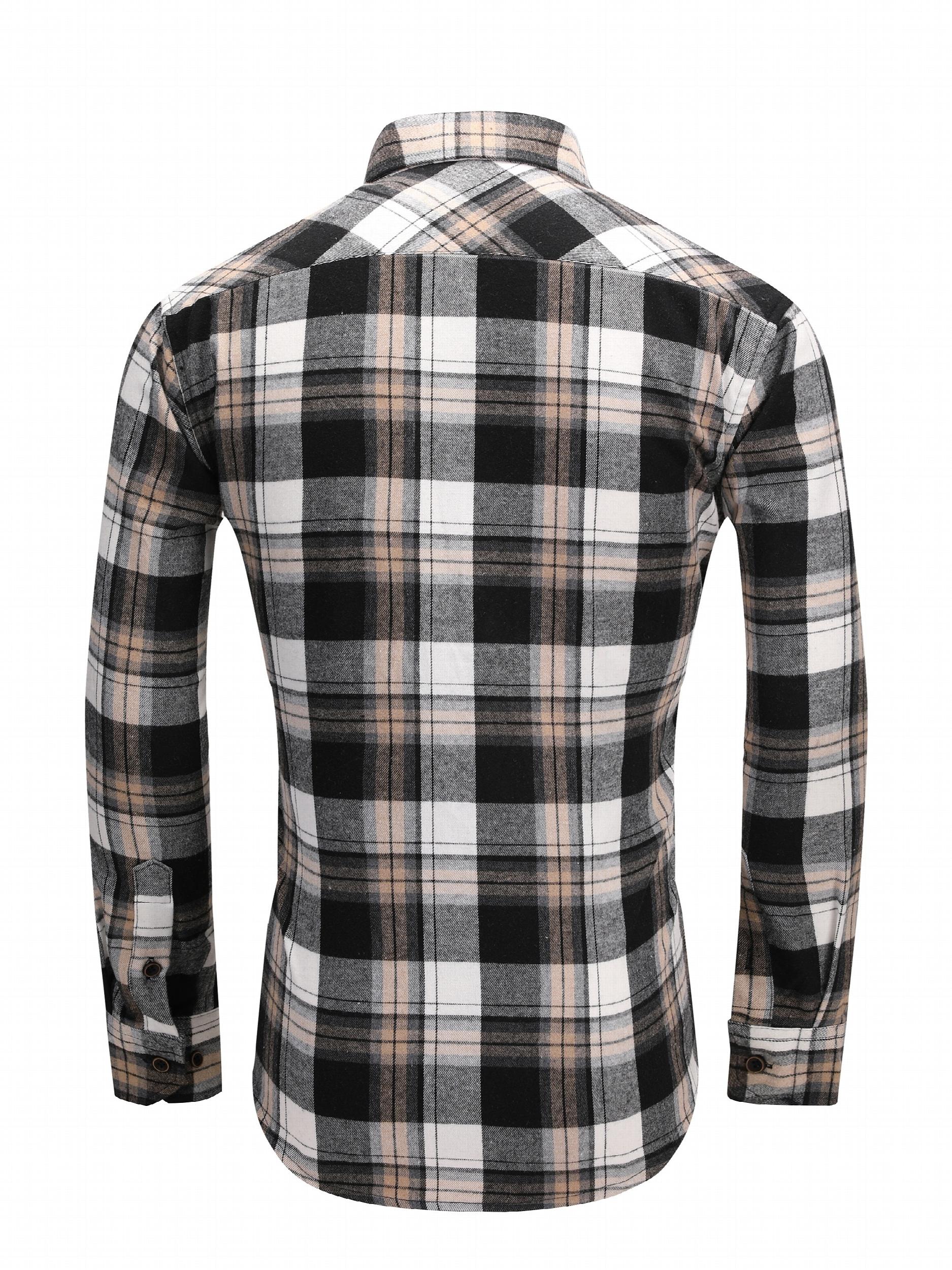 Men's Plaid Flannel Button Up Shirt