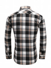 Men's Plaid Flannel Button Up Shirt