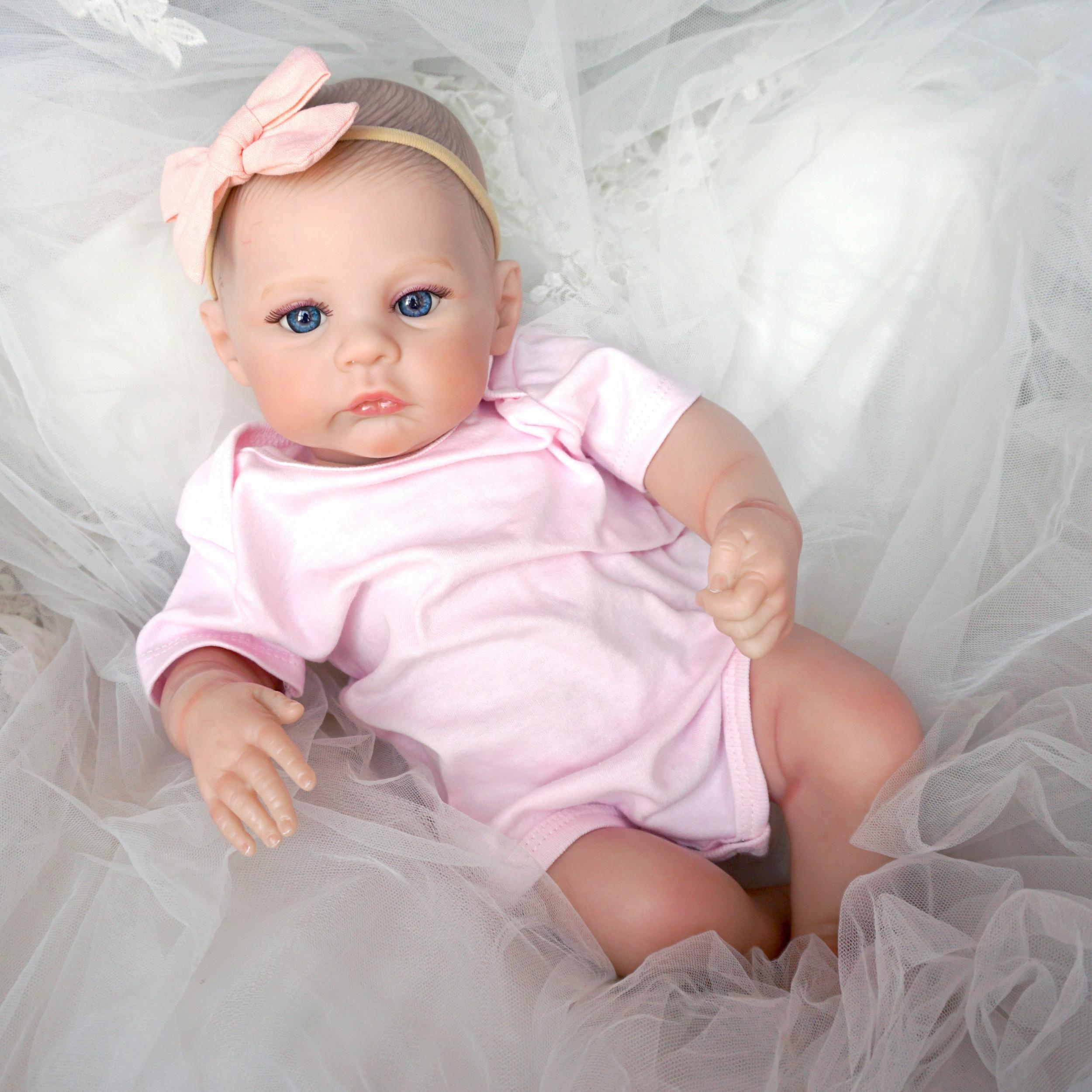 Realistic 3D Skin Reborn Baby Doll with Visible Veins, Lifelike Newborn Toy