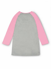 Nightdress Women's Plus Letter Print Raglan Sleeve Round Neck