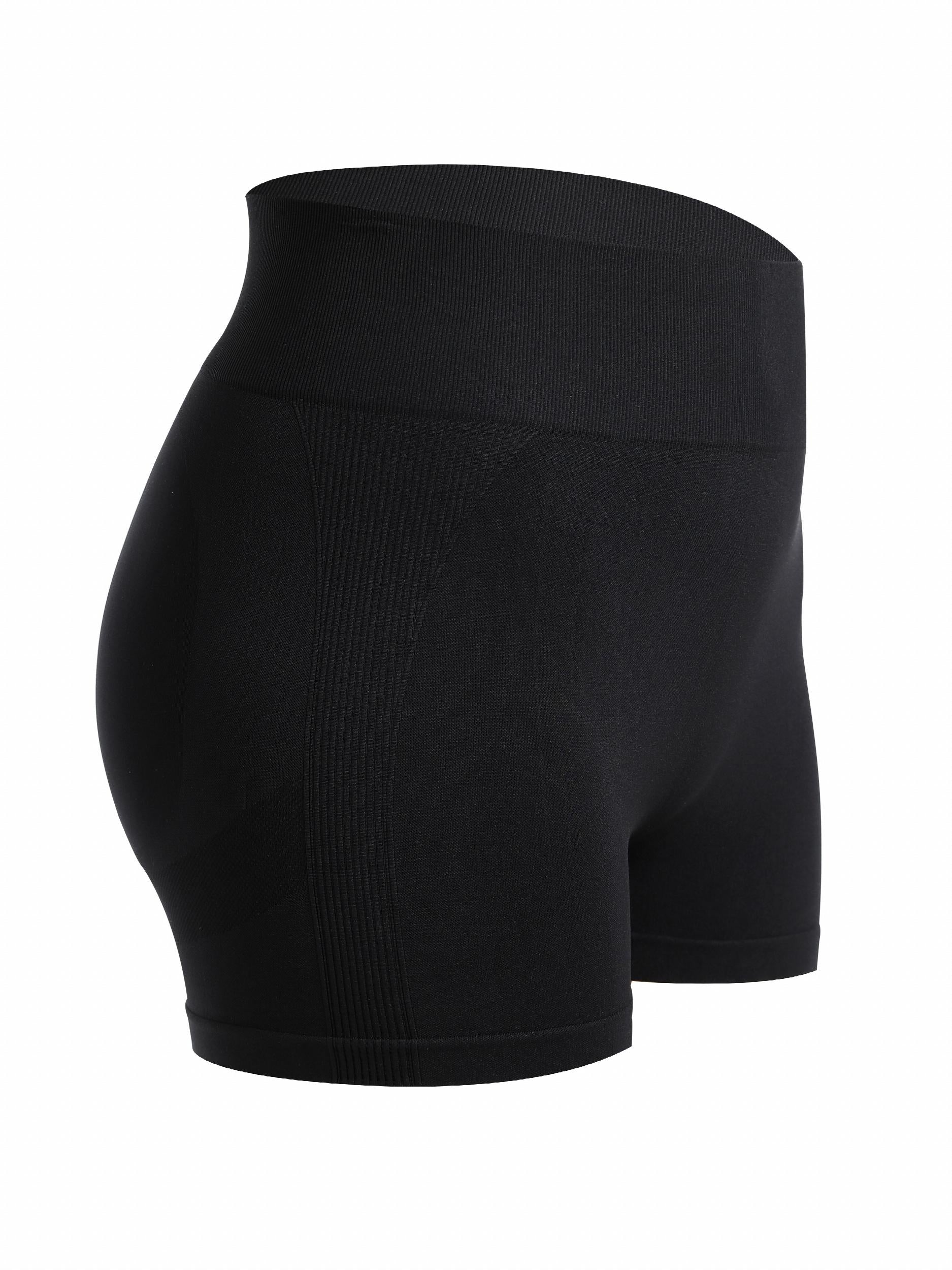 Sports Shorts Women's Plus Solid Hip Lifting High Rise