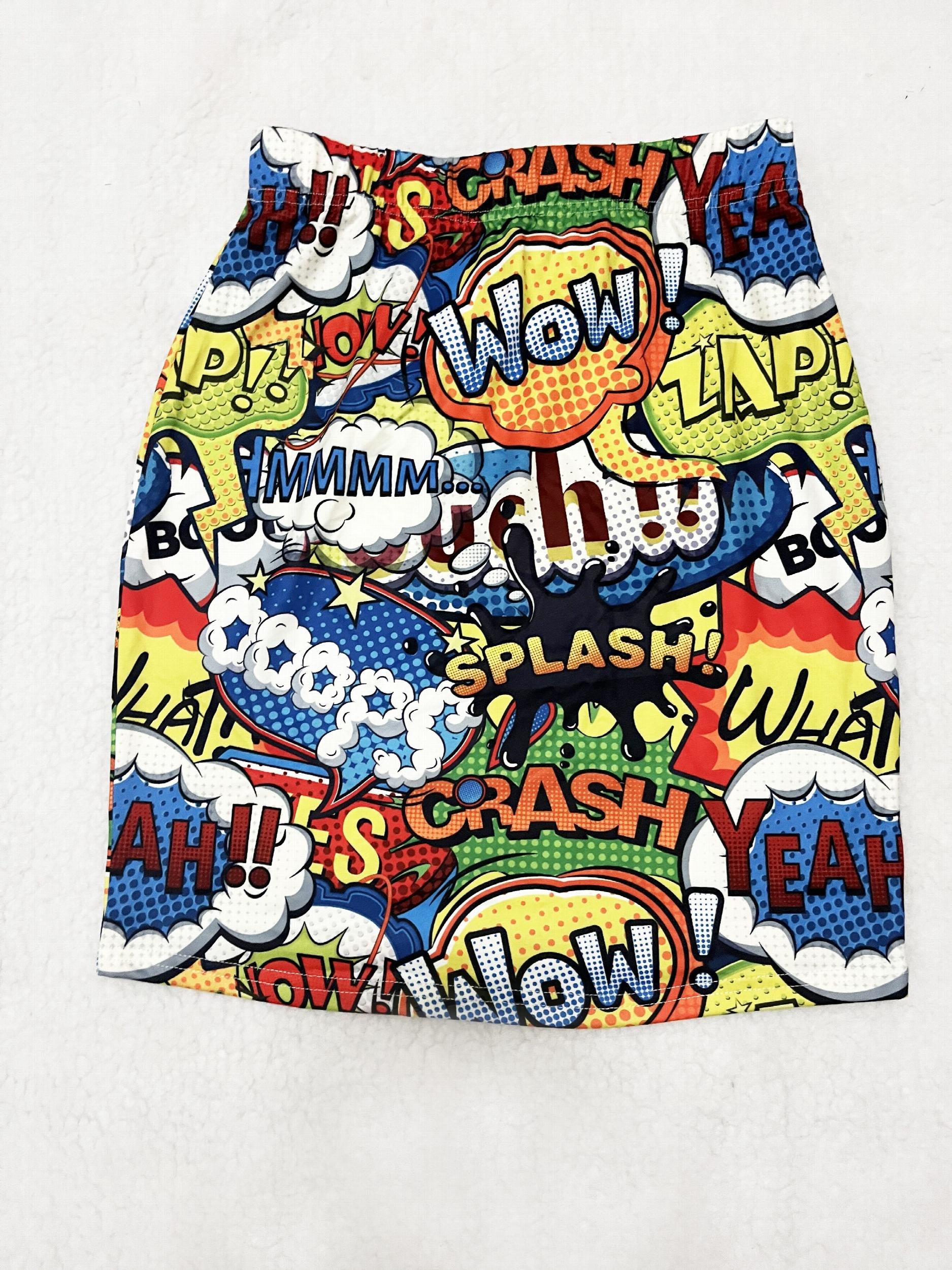 Graffiti Print Mini Skirt Street Wear Hip Summer Skirt