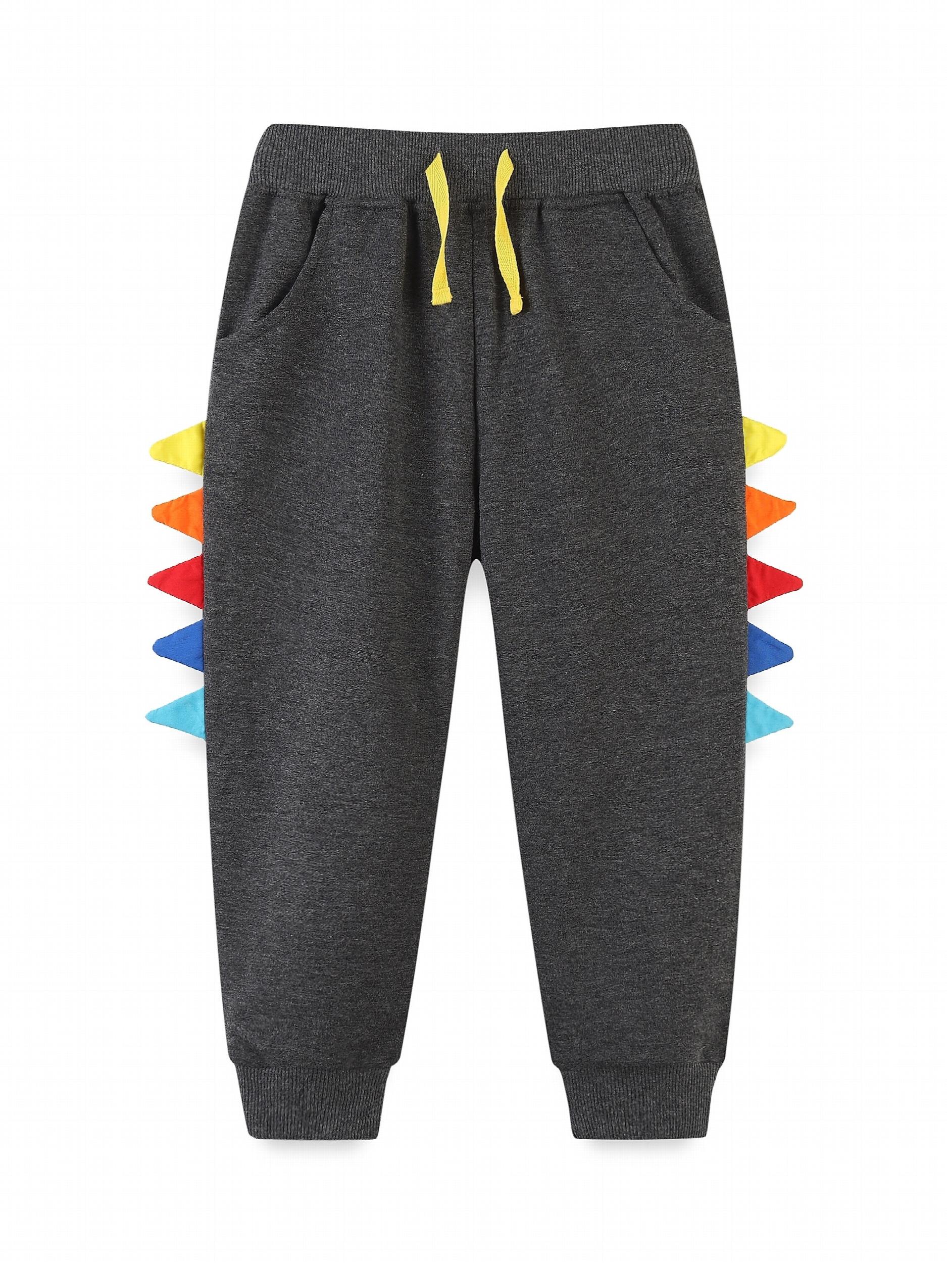 Dino Pattern Boys Active Sweatpants Jogger Sports Pants