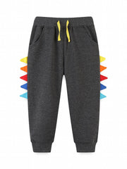 Dino Pattern Boys Active Sweatpants Jogger Sports Pants