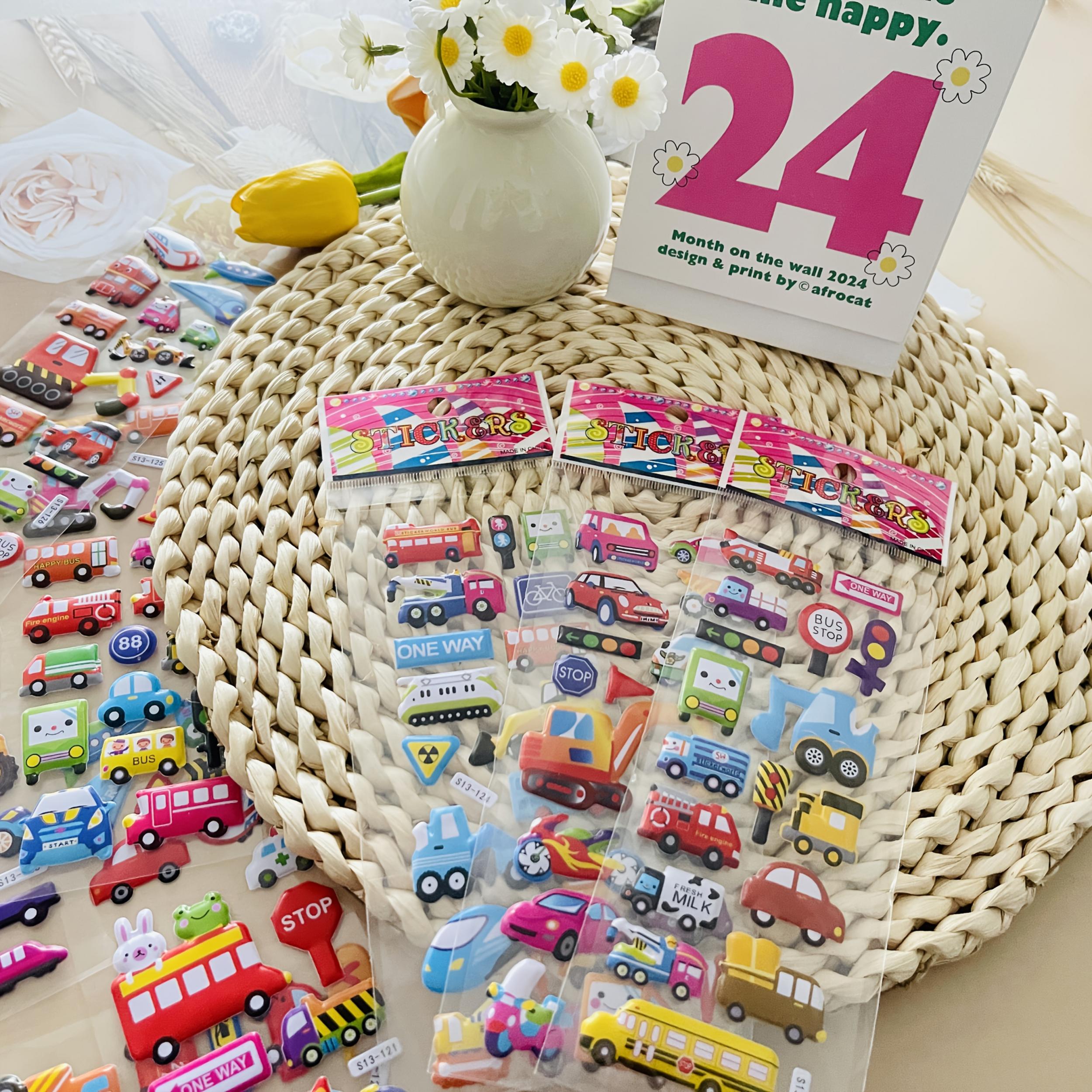 Small Vehicle Truck Stickers for Birthday Party Favors and Scrapbooking