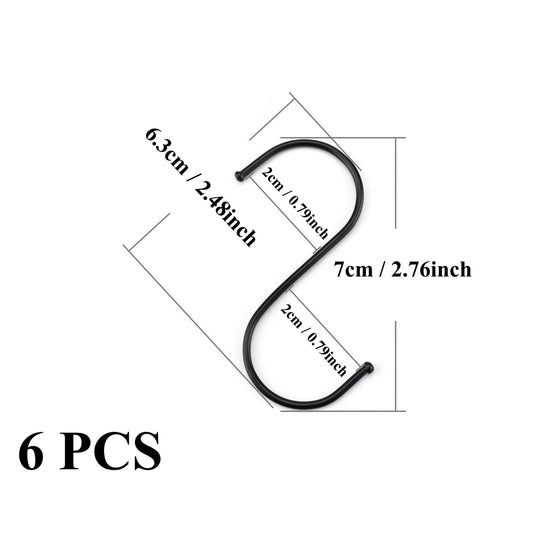 12pcs Heavy Duty S Hooks for Hanging in Kitchen, Bathroom, Bedroom