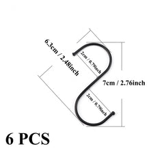 12pcs Heavy Duty S Hooks for Hanging in Kitchen, Bathroom, Bedroom
