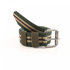 Striped Pattern Square Buckle Casual Belt For Daily Life Nylon Canvas