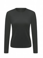 4pcs Solid Warm Round Neck T shirt Long Sleeve Thermal Running Top