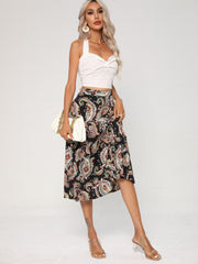 Paisley Print Maxi Skirt Casual Long Skirt For All Season Women's Clothing